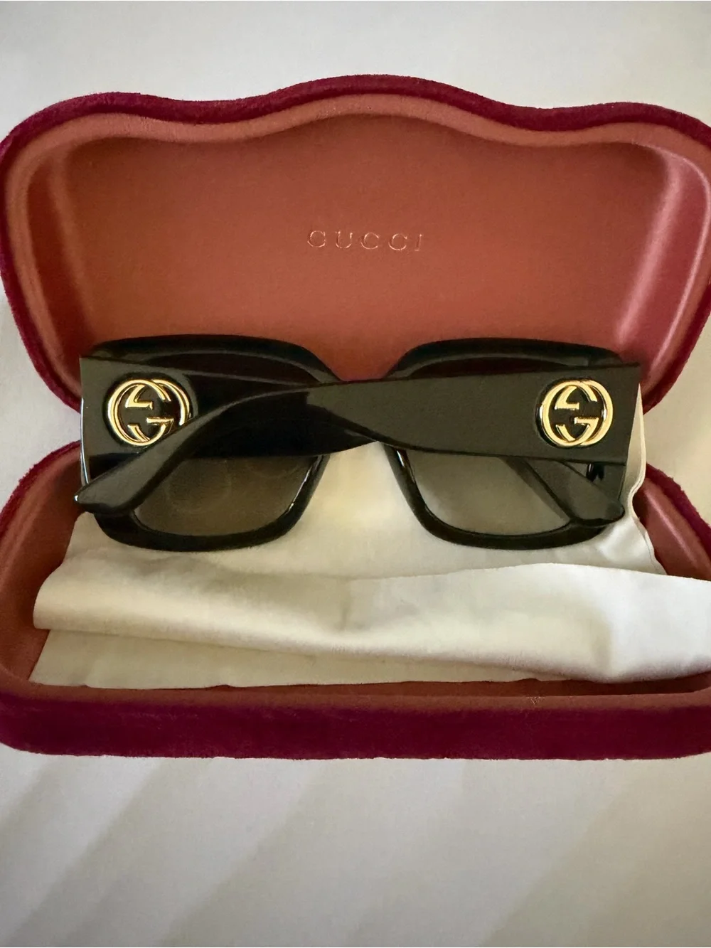 Gucci Black Oversized Square Sunglasses